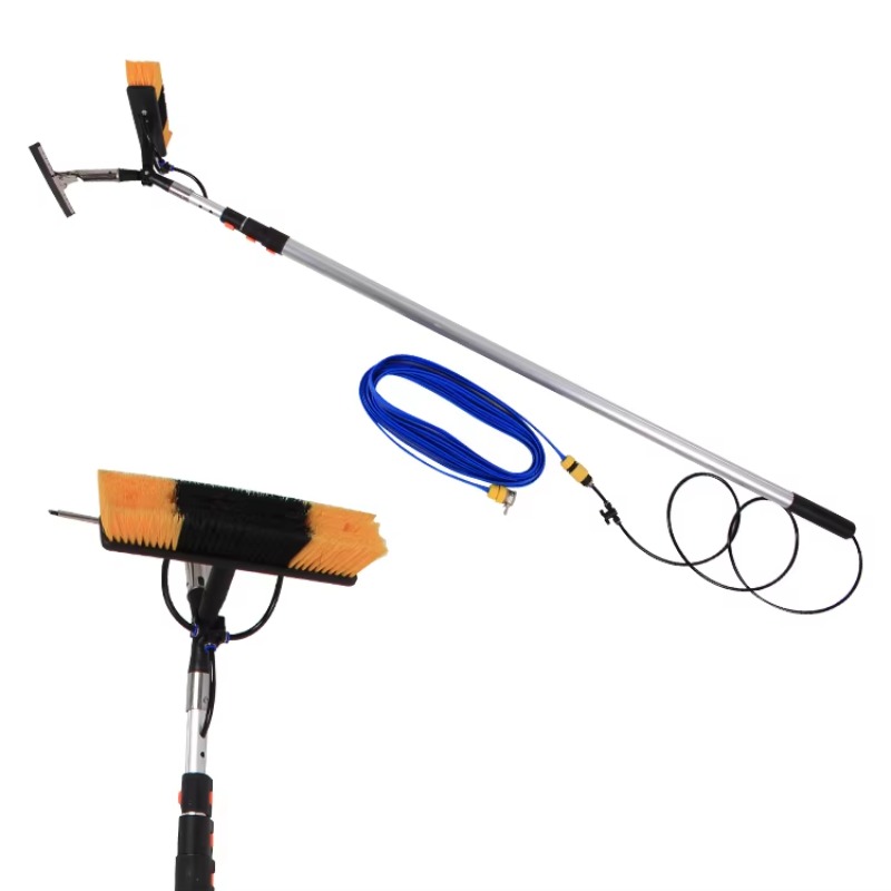 Fishing Rod Telescopic - ソーラーパネル洗浄ブラシ 窓掃除キット 伸縮式アルミ製給水ロッド 溶液クリーナー