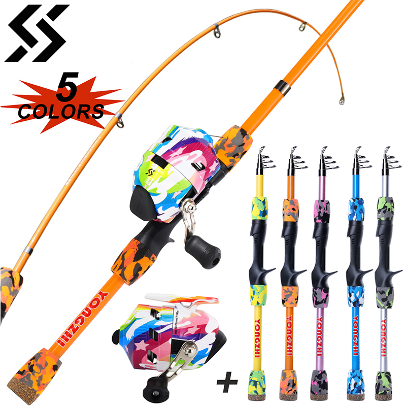 Fishing Rod Combo - Sougayilang キッズ用釣りセット 1.5m Mパワー 伸縮式釣り竿 3.4:1