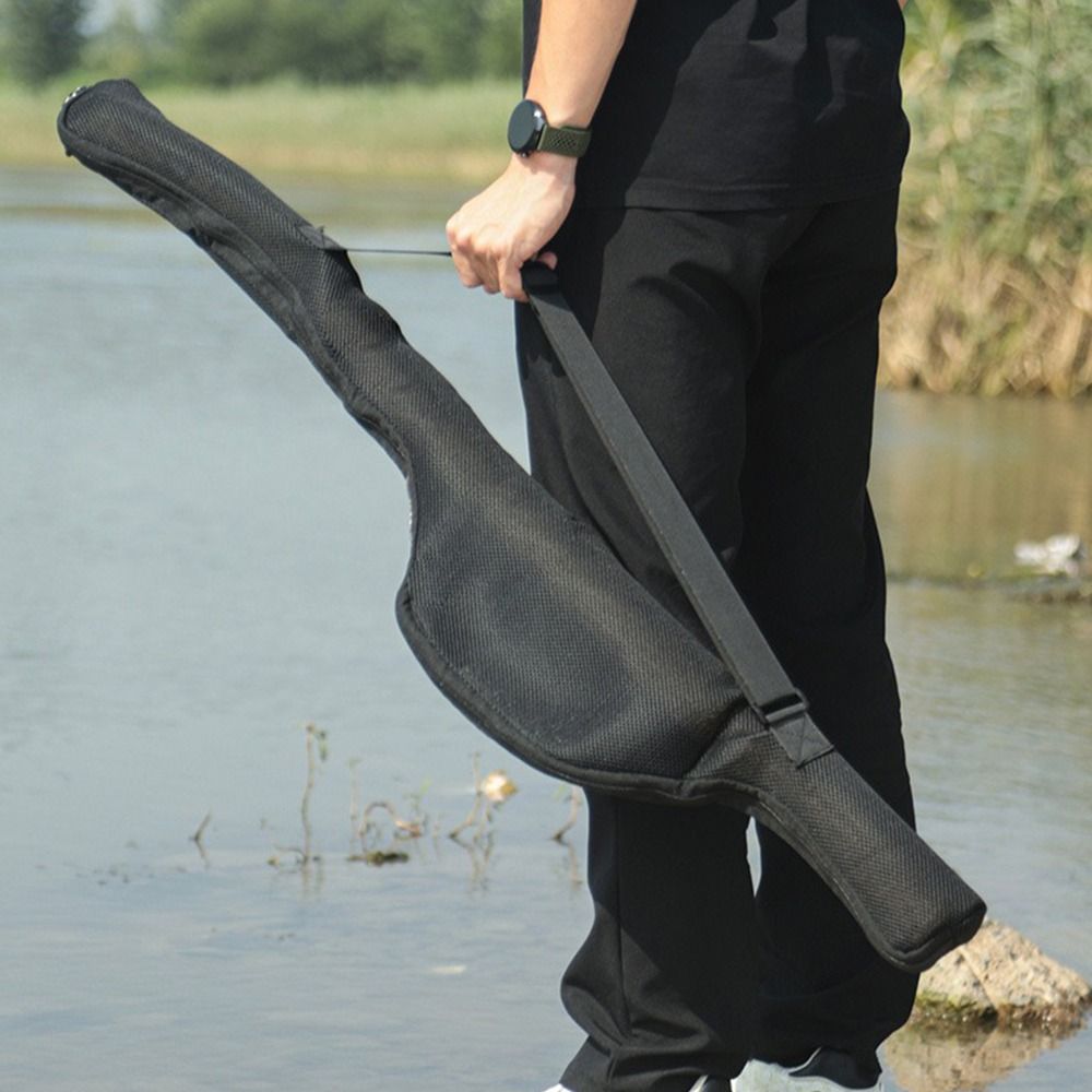 ポータブル折りたたみ釣竿バッグ黒ショルダーストラップ付き釣竿 - Fishing Rod Case のレビューと価格