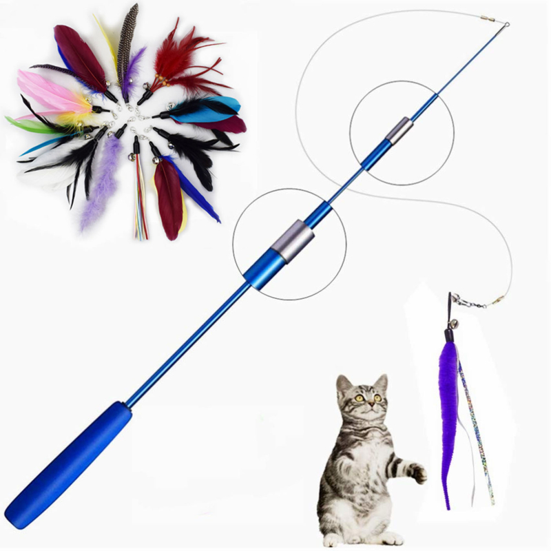 伸縮式三段式シミュレーション釣り竿猫じゃらし棒おもちゃエンタ - Fishing Rod Carbon Fiber のレビューと価格