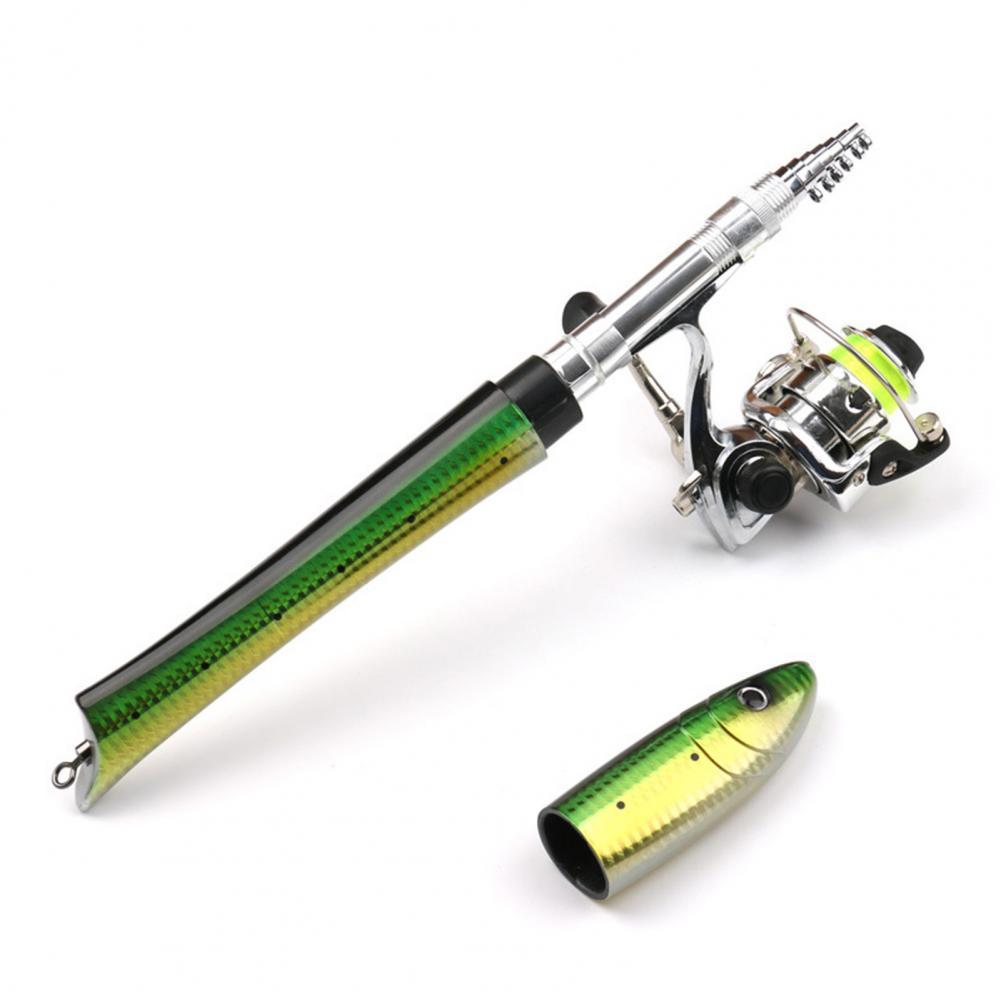 ポータブル伸縮式釣り竿,ミニ伸縮式釣り竿,リールキット,釣り - Fishing Rod Spinning のレビューと価格