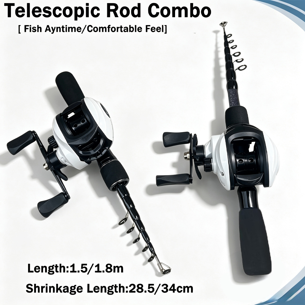 1.5/1.8m 超軽量65g 伸縮式釣り竿とリールのセット - Fishing Rod Combo のレビューと価格