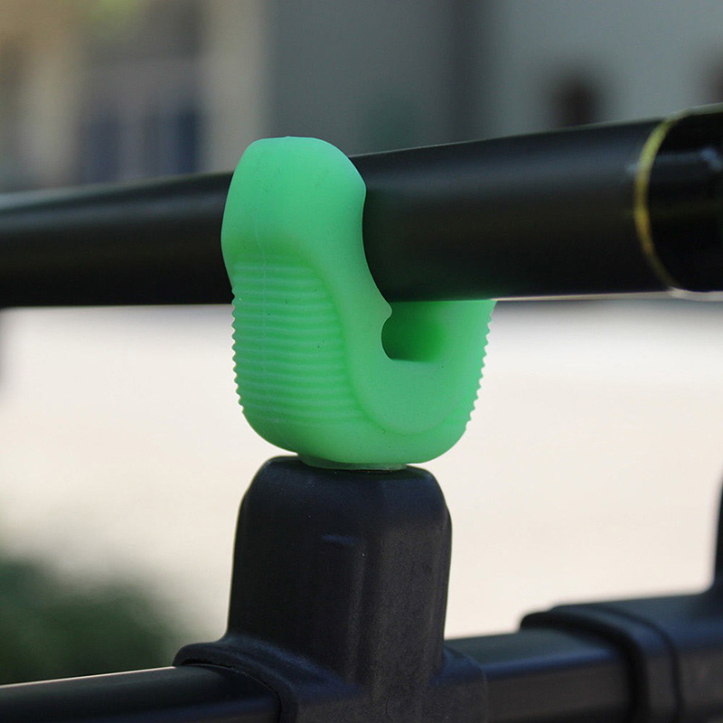 4 ピース発光グリーンシリコーン釣竿ホルダー伸縮釣竿サポート - Fishing Rod Telescopic のレビューと価格