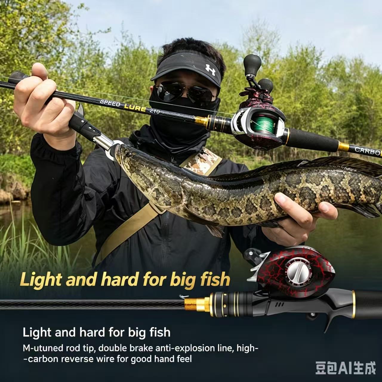 Mパワー カーボンファイバー製釣り竿＆リールコンボ 遠投・海 - Fishing Rod Carbon Fiber のレビューと価格