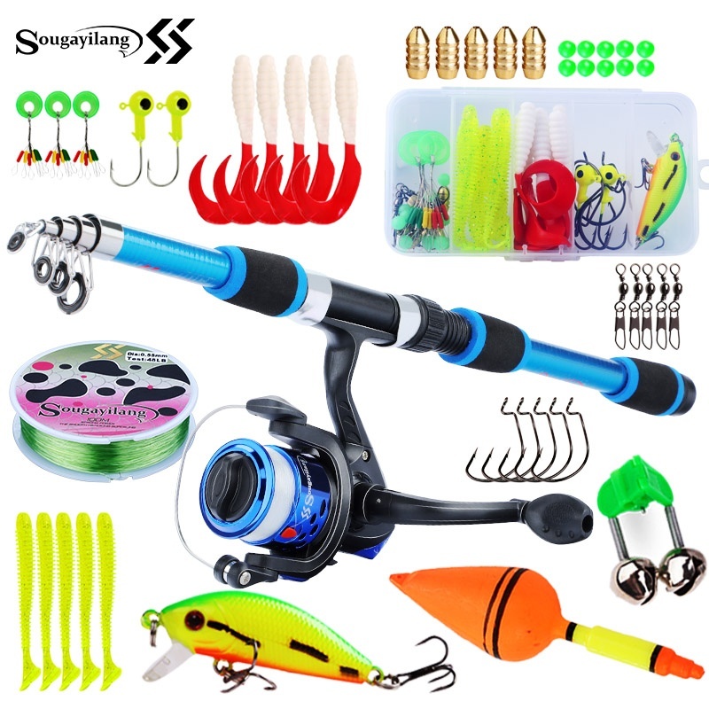 Sougayilang-子供用の完全な釣り竿セット,伸縮式釣 - Fishing Rod Combo のレビューと価格